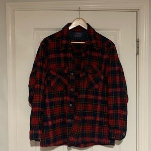 Blue and red Pendleton flannel